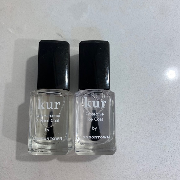 kur Makeup Nwt Kur Nail Hardener Base Coat And Protective Top Coat